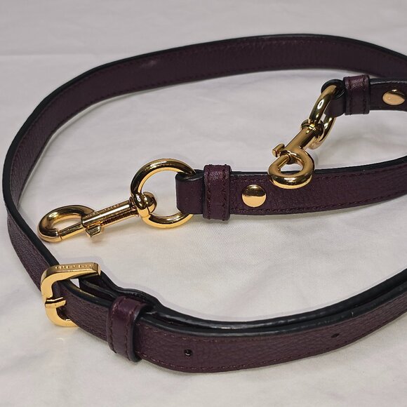 Marc Jacobs Purple Pebble Grain Leather Adjustable REPLACEMENT STRAP ONLY - Picture 1 of 5